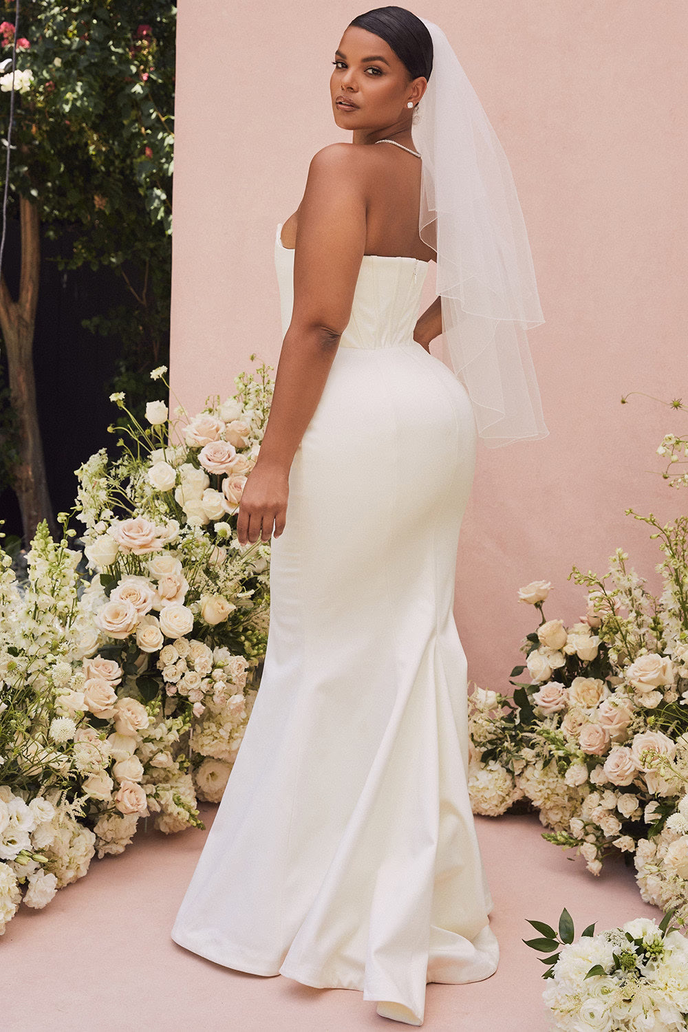 Ines ivory strapless corset bridal gown - limited edition