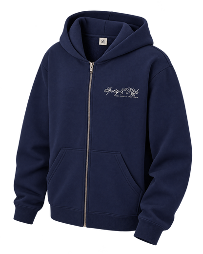 International Zip Hoodie - Navy