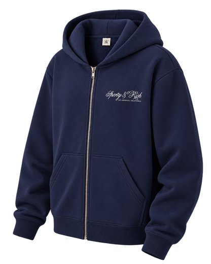 International Zip Hoodie - Navy