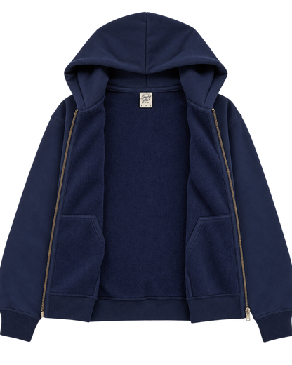 International Zip Hoodie - Navy