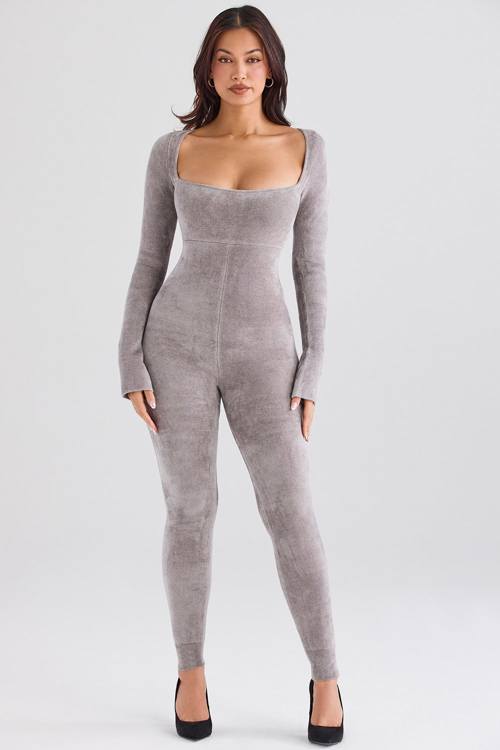 Mink heavy chenille loungewear jumpsuit