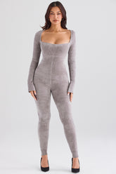 Mink heavy chenille loungewear jumpsuit