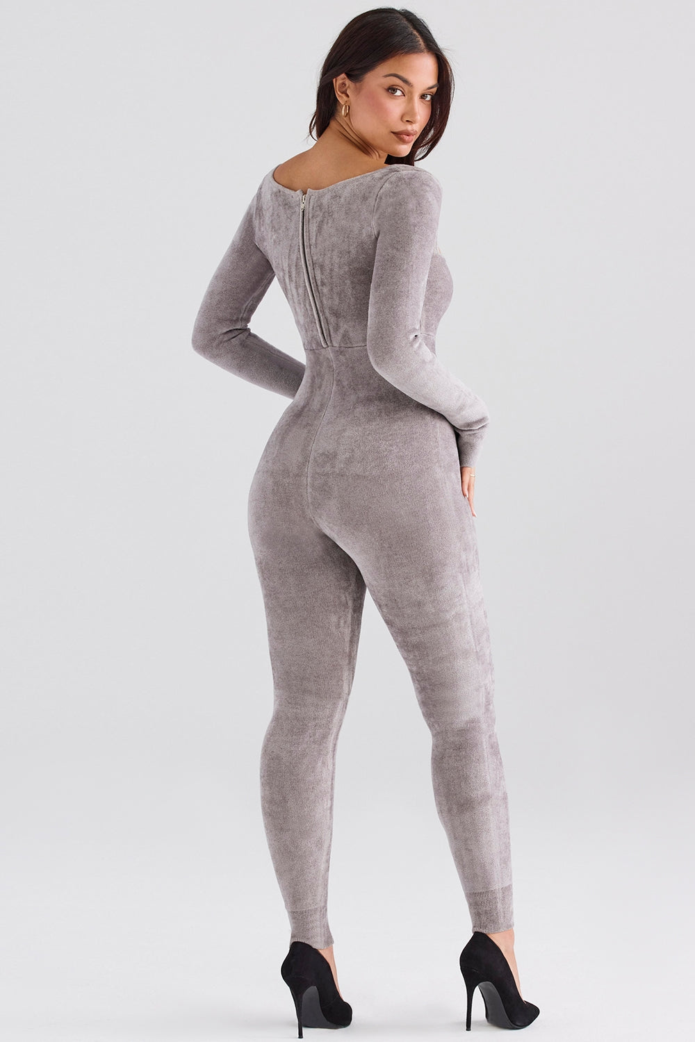 Mink heavy chenille loungewear jumpsuit