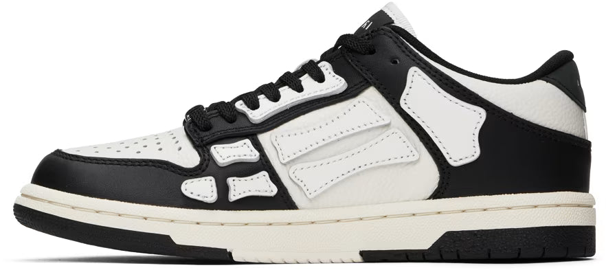 AMIRI Black & White Skel Top Low Sneakers