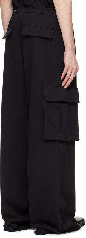 Black Monogram Cargo Pants