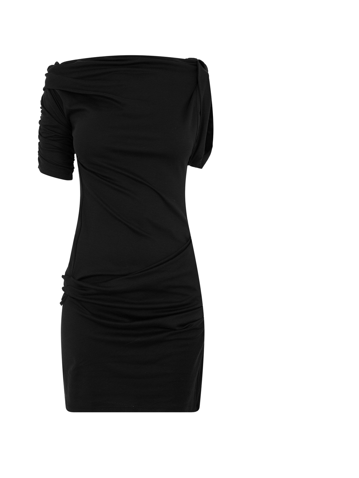 Jacquard Drape Mini Dress
