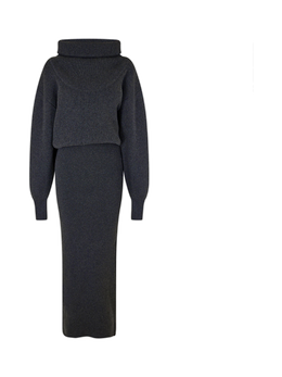 Jacquard Knitted Maxi Jumper Dress
