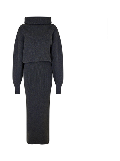 Jacquard Knitted Maxi Jumper Dress