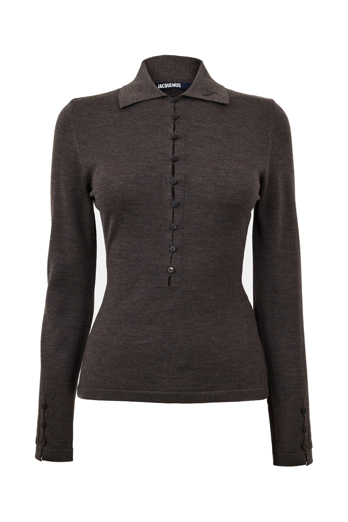 Jacquard Long Sleeve Blouse