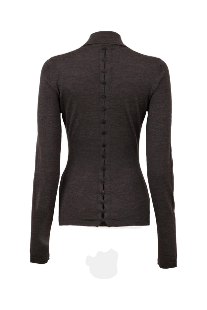 Jacquard Long Sleeve Blouse