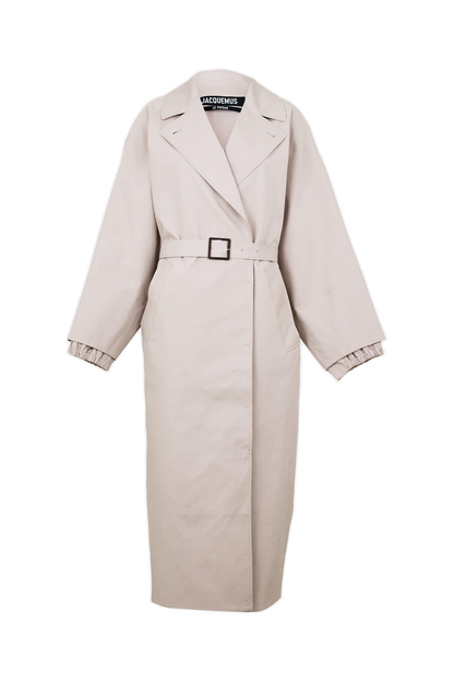 Jacquard Mid-Length Textured Trench Coat