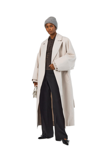 Jacquard Mid-Length Textured Trench Coat
