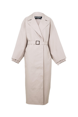 Jacquard Mid-Length Textured Trench Coat