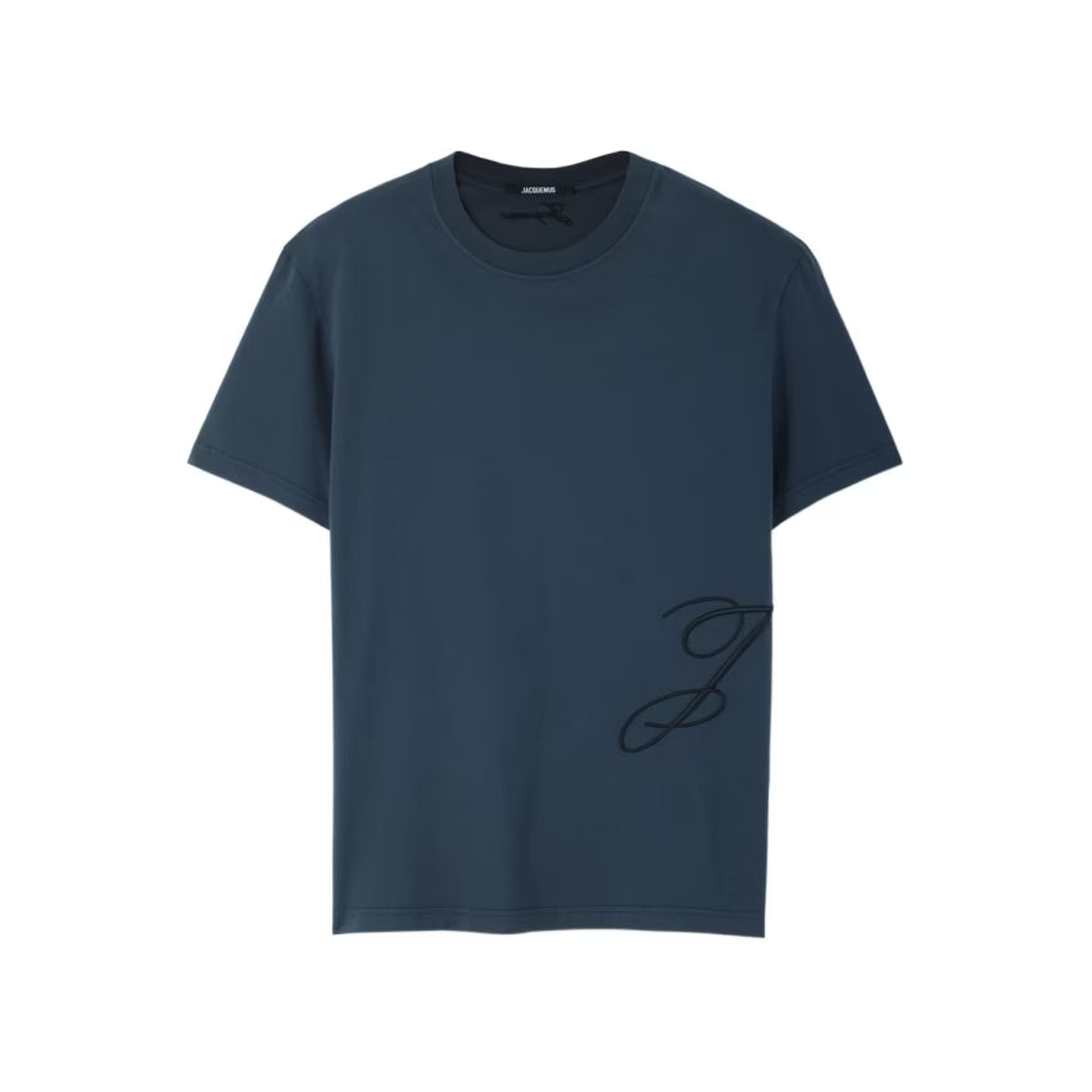Jacquemus Blue Embroidered Logo T-shirt