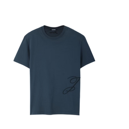 Jacquemus Blue Embroidered Logo T-shirt