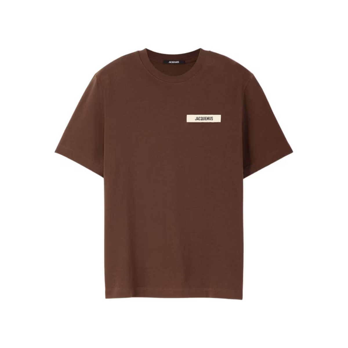 Jacquemus Brown Logo Patch Crew Neck T-shirt