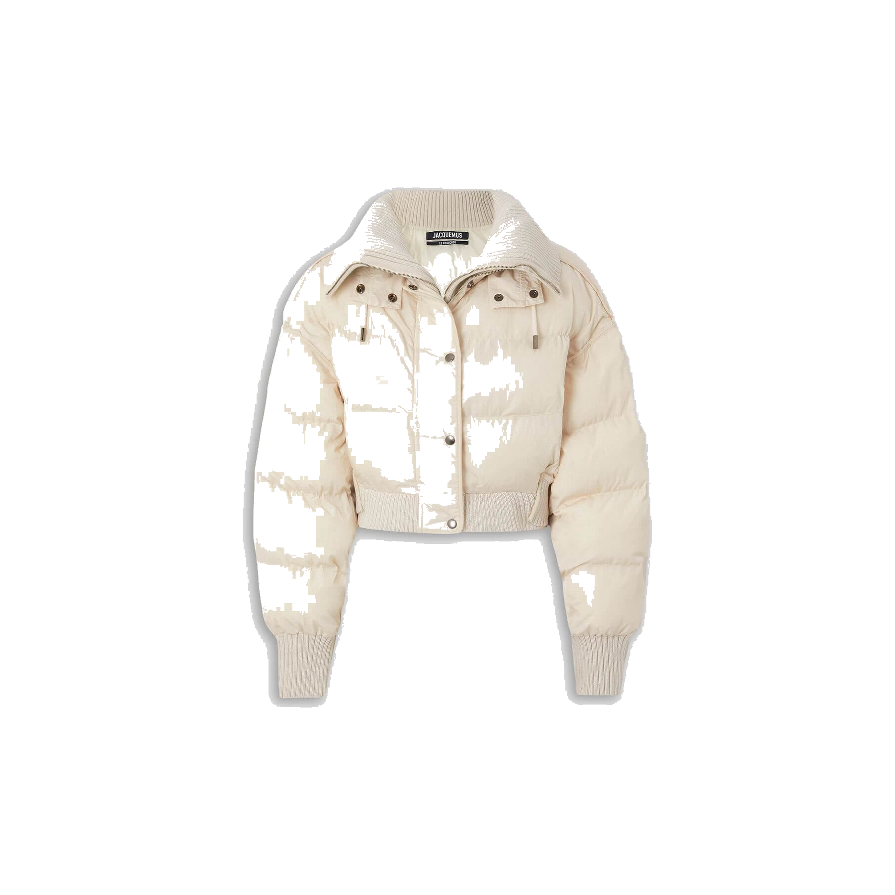 JACQUEMUS Caraco layered ribbed-knit and quilted shell jacket
