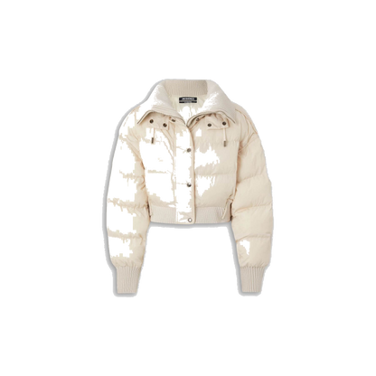 JACQUEMUS Caraco layered ribbed-knit and quilted shell jacket