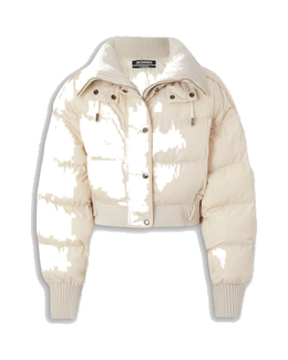 JACQUEMUS Caraco layered ribbed-knit and quilted shell jacket