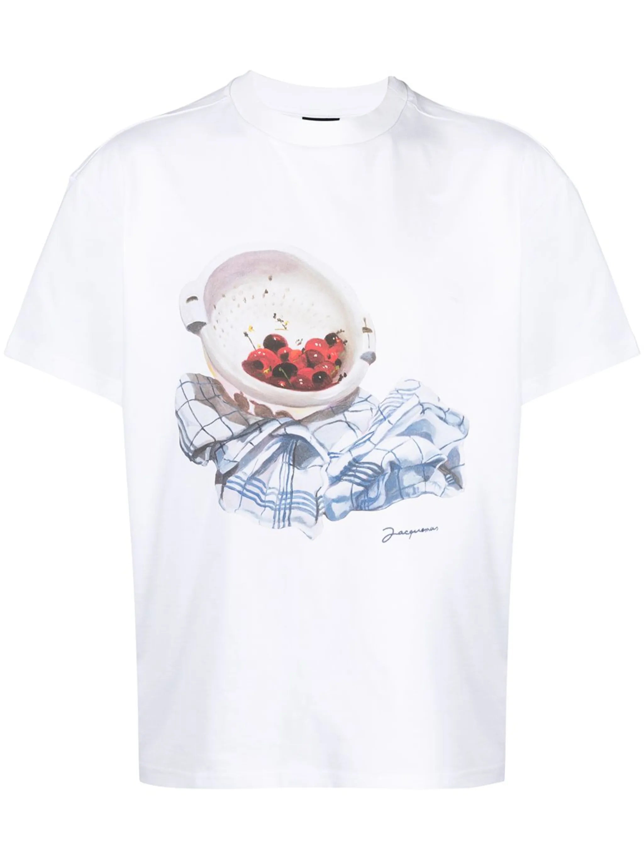Jacquemes Cerises Printed T-Shirt in White
