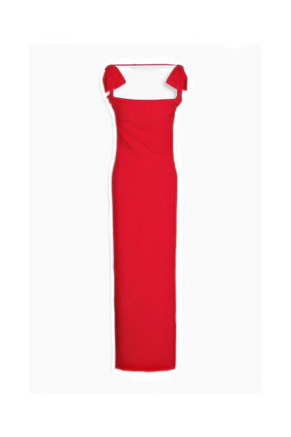 JACQUEMUS La Robe Maille twisted stretch-knit maxi dress