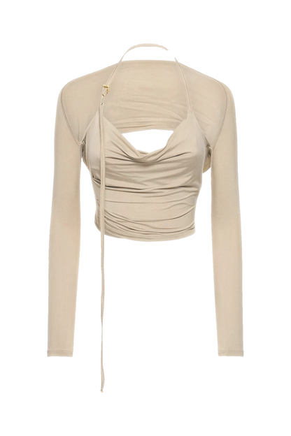 Jacquemus Le Haut Peplo jersey top