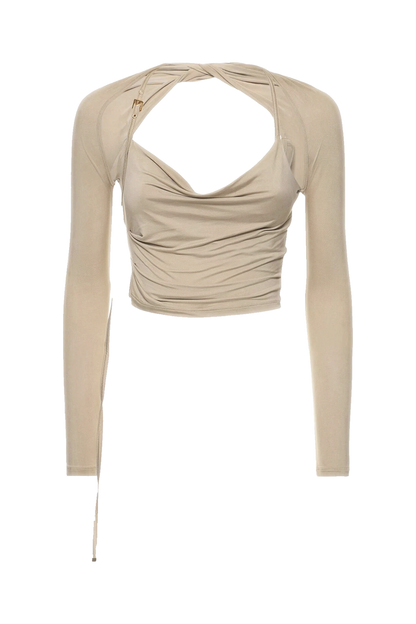 Jacquemus Le Haut Peplo jersey top