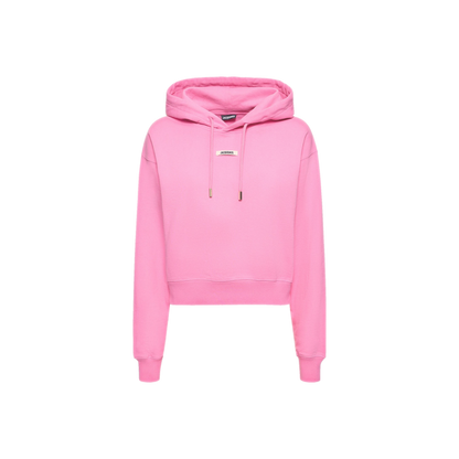 Jacquemus Le Hoodie Gros Grain cotton crop hoodie