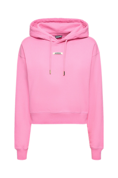 Jacquemus Le Hoodie Gros Grain cotton crop hoodie