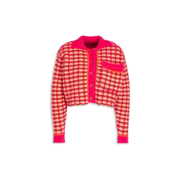 JACQUEMUS Striped open-knit cotton-blend cardigan