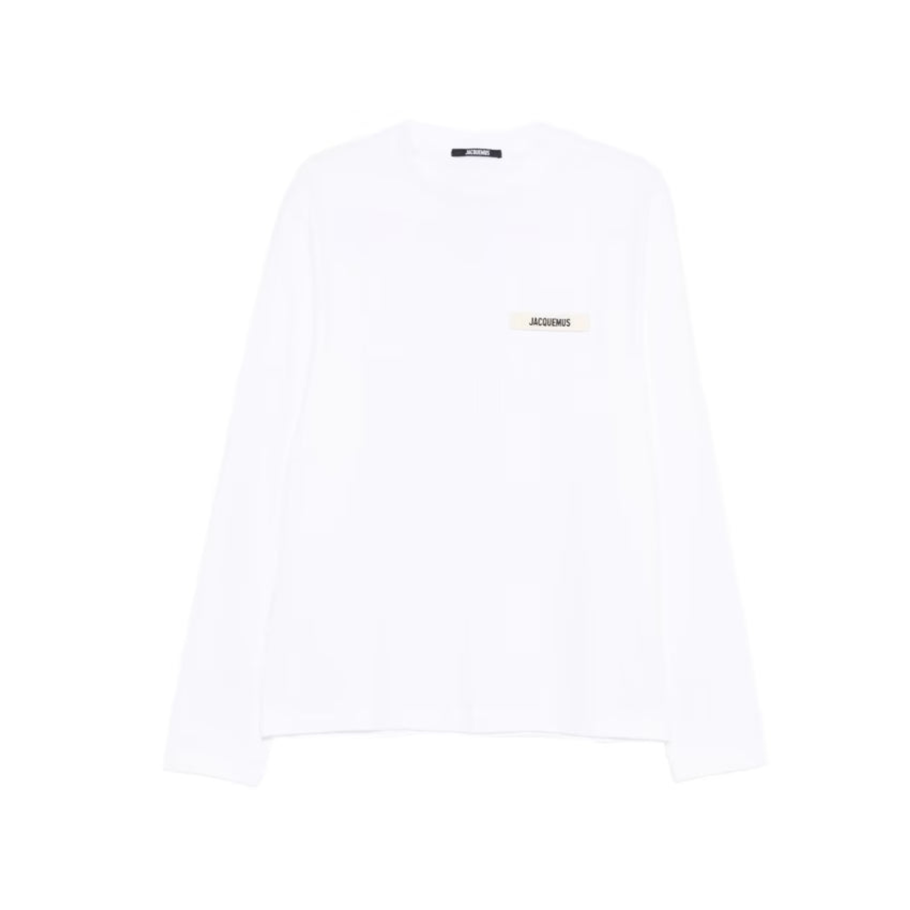 Jacquemus White Logo Patch Crew Neck Tee