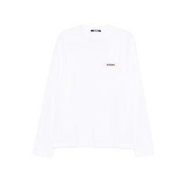 Jacquemus White Logo Patch Crew Neck Tee