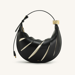 Jana Hollow Out Shoulder Bag - Black