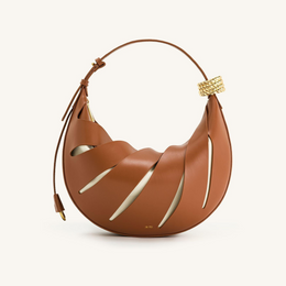 Jana Hollow Out Shoulder Bag - Brown