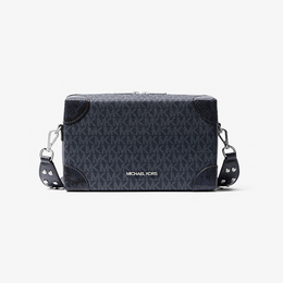 Jeanie Small Signature Logo and Snake Embossed Crossbody Bag
