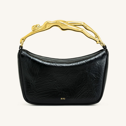 Jenny Human-shaped Handle Handbag - Black