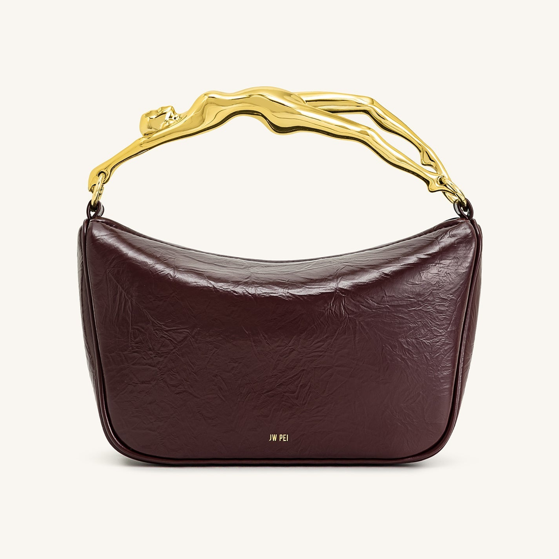 Jenny Human-shaped Handle Handbag - Deep Burgundy