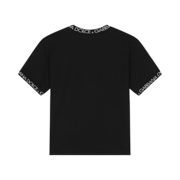 Jersey T-shirt with logo label