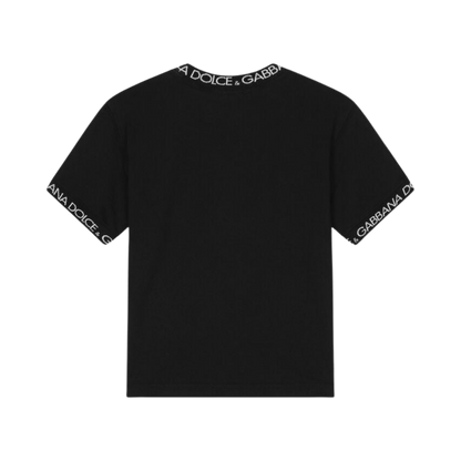 Jersey T-shirt with logo label