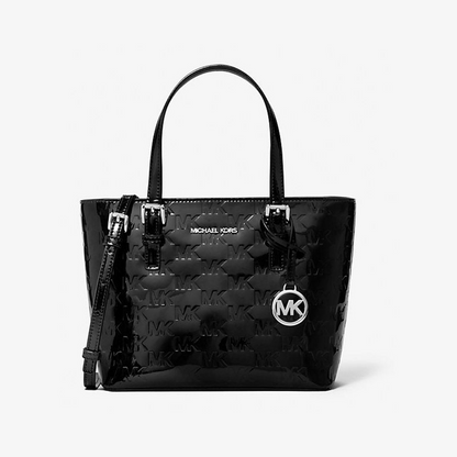 Jet Set Extra-Small Patent Logo Debossed Convertible Tote Bag