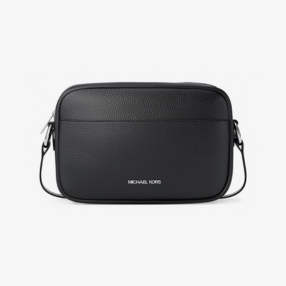 Jet Set Large Pebbled Leather Camera Crossbody Bag