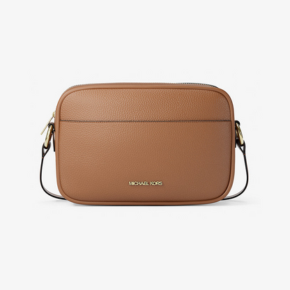 Jet Set Large Pebbled Leather Camera Crossbody Bag