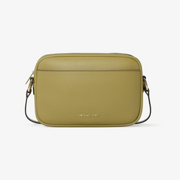 Jet Set Large Pebbled Leather Camera Crossbody Bag