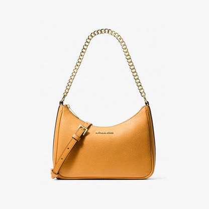 Jet Set Large Pebbled Leather Convertible Crossbody Bag