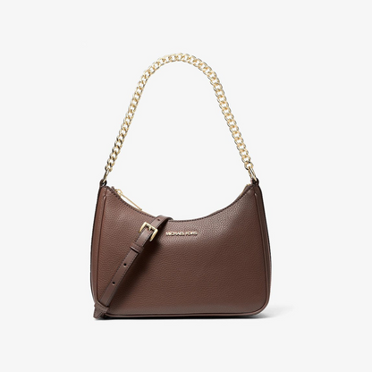 Jet Set Large Pebbled Leather Convertible Crossbody Bag