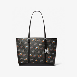 Jet Set Large Printed Signature Logo Tote Bag