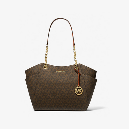 Jet Set Large Signature Logo Shoulder Bag