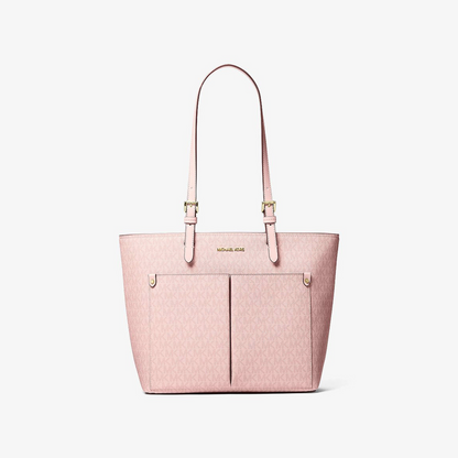 Jet Set Medium Signature Logo Pocket Tote Bag