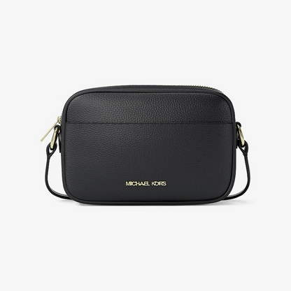 Jet Set Small Pebbled Leather Camera Crossbody Bag