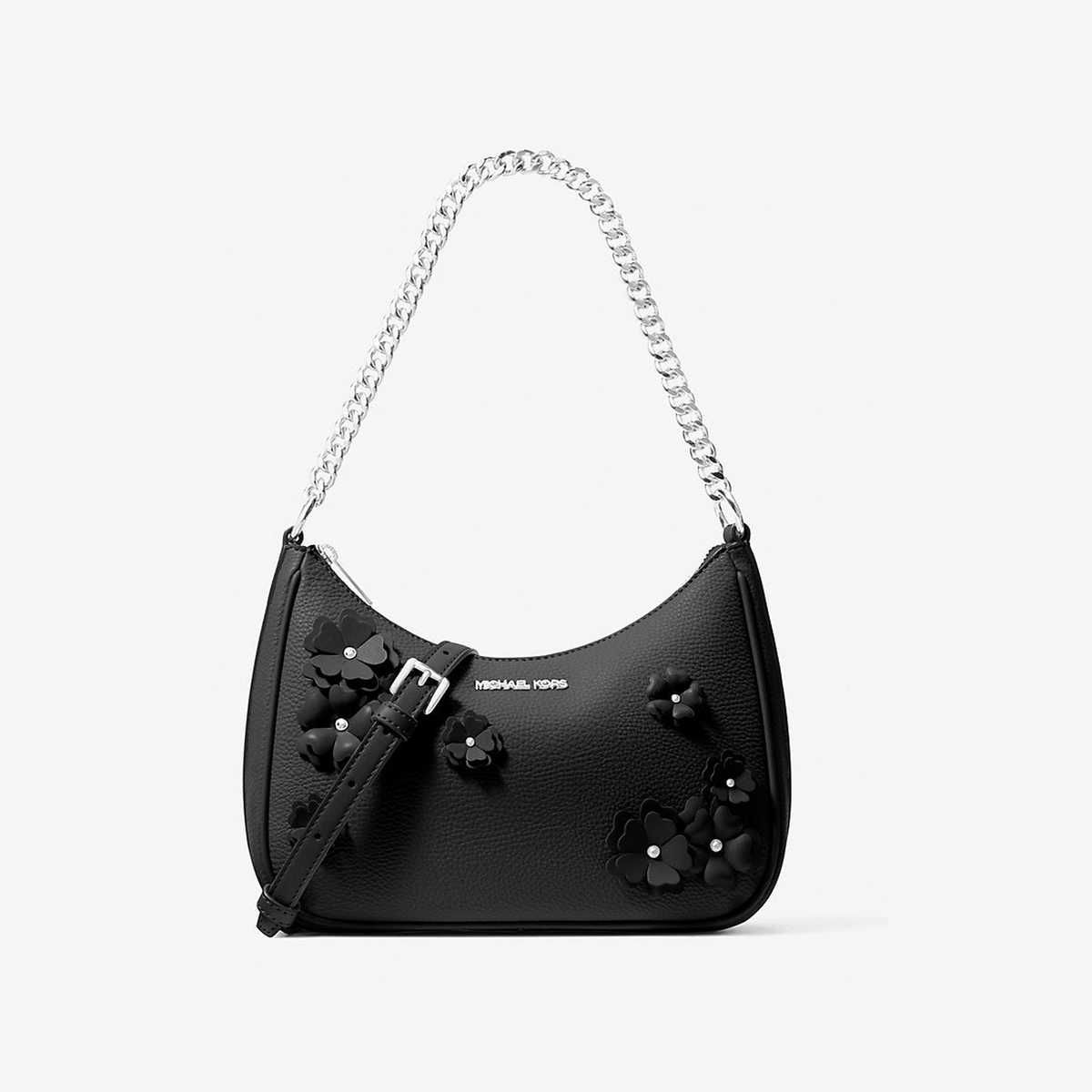 Jet Set Travel Large Floral Embellished Convertible Crossbody Bag